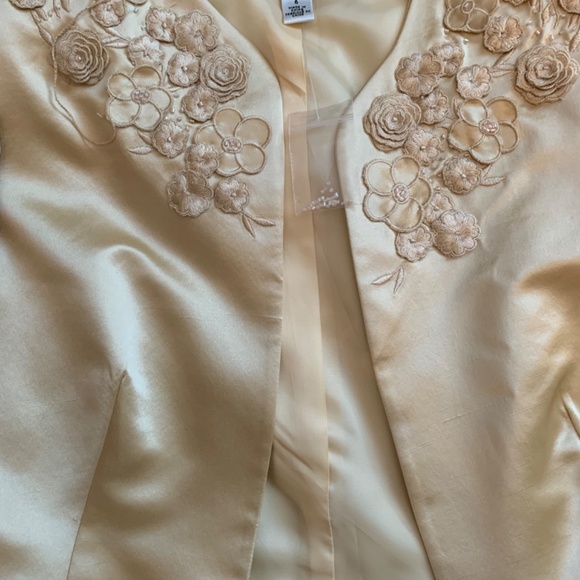 NWT Silk Shantung special occasion gown + jacket - Picture 5 of 9